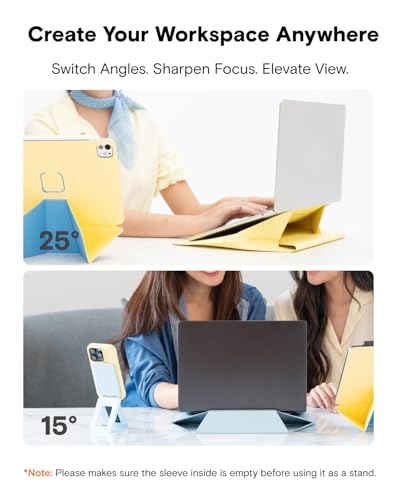 Laptop Carry Sleeve with Stand &Smart Storage for 14" Laptop for Work