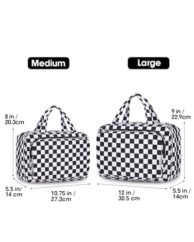 Travel Toiletry Bag for Women Large Hanging Makeup Bag Organizer Toiletries Bag for Full Size Essentials Accessories Cosmetics