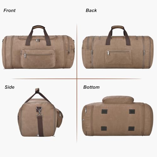 60L Canvas Duffle Bag for Men