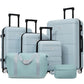 Luggage Set 6 Piece Carry on Hardcase Suitcase with Travel Bags (6 Count)