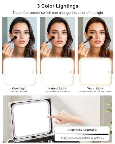 Makeup Bag with LED Mirror