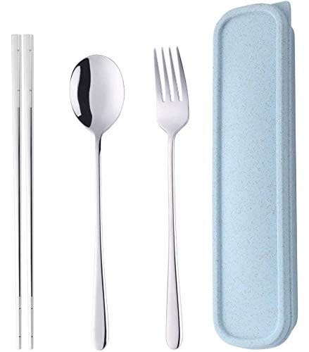 Portable Travel Flatware 3PCS Spoon Fork Chopsticks Set 18 (10.99 Count)