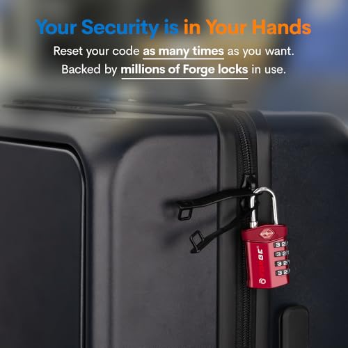 Travel Lock TSA Approved Luggage Locks for Air Travel (4 Count)