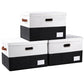 Foldable Storage Bins with Lids [3 (3 Count)