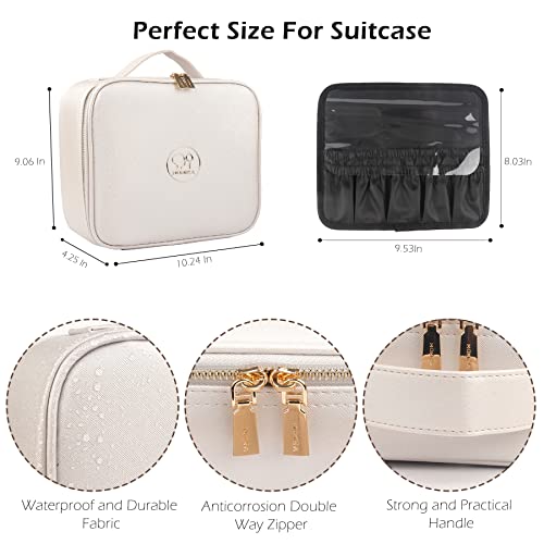 Travel Makeup Bag Cosmetic Bag Makeup Organizer Bag with Lighted Mirror