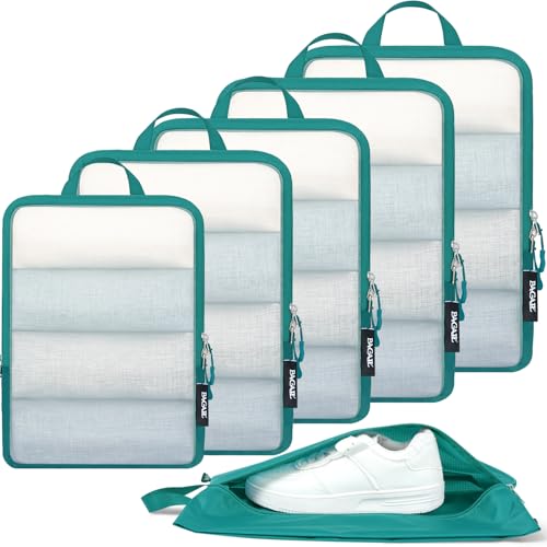 6 Set Ultralight Compression Packing Cubes Packing Organizer for Travel Accessories Luggage Suitcase Backpack