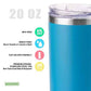 Tumbler with Straw 20 oz Stainless Steel Skinny Tumbler Double Wall Insulated Slim Water Cup for Coffee