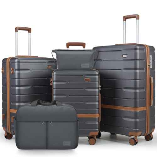 Luggage Sets with TSA Lock Hardside PC+ABS Carry On expandable Suitcase with Spinner Wheels Lightweight Rolling Travel Luggage Sets with YKK