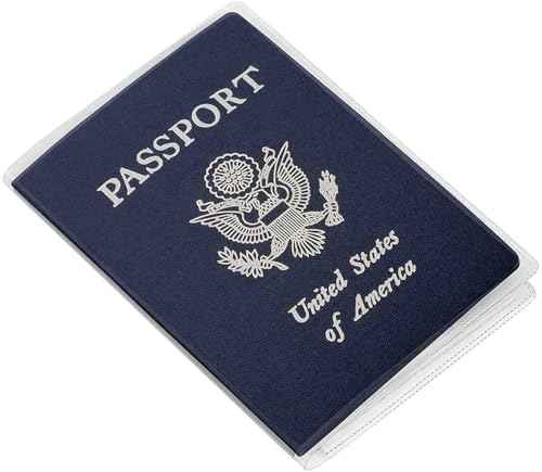 Waterproof Clear PVC Passport Cover Holder Case Protector ID Card (2 Count)