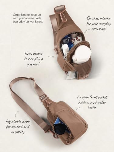 Sling Bag with Adjustable Straps Crossbody Chest Bag Lightweight Small Backpack for Casual Outdoor Traveling Hiking
