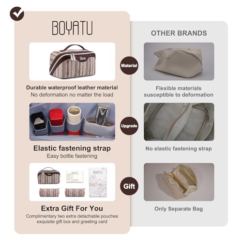 Travel Makeup Bag Cosmetic Bags for Women (3 Count)