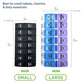 Weekly (7-Day) AM/PM Pill Organizer, Small Medicine Planner, Black