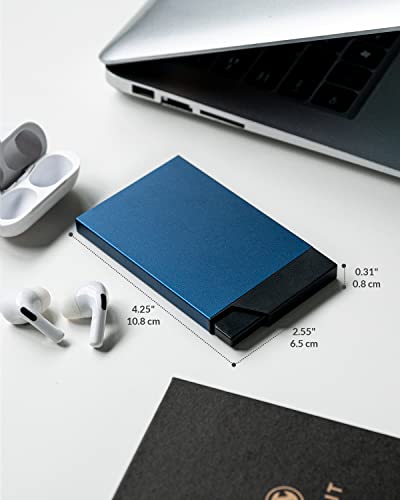 Pop up Card Holder Minimalist Credit Card Holder RFID Blocking Slim Metal Card Case for Men or Women