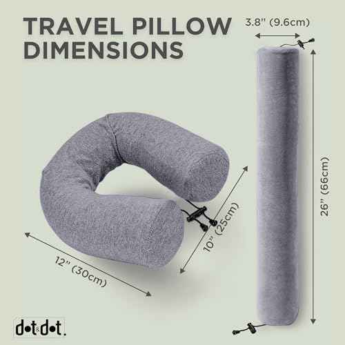 Twist Memory Foam Travel Pillow for Airplanes