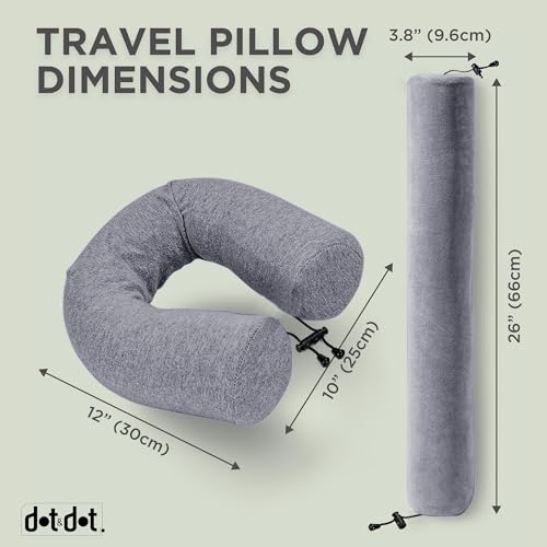 Twist Memory Foam Travel Pillow for Airplanes