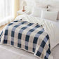 Sherpa Throw Blanket Reversible Large Big King Size Flannel Blankets for Bed