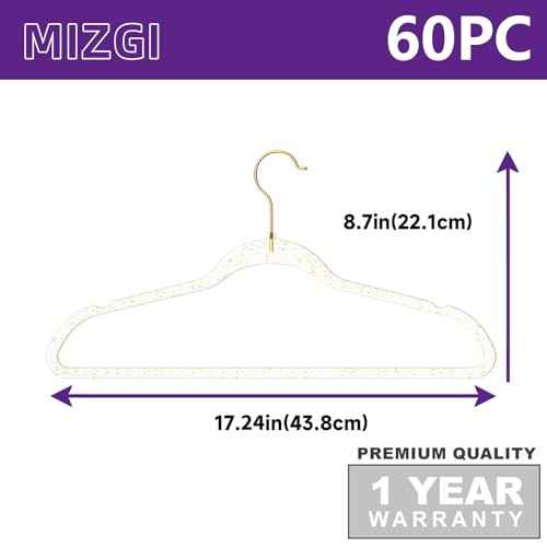 Premium Clear Invisible Acrylic Hangers (60 Count)