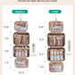 Toiletry Bag Hanging Travel Makeup Organizer with TSA Approved Transparent Cosmetic Bag Makeup Bag for Full Sized Toiletries
