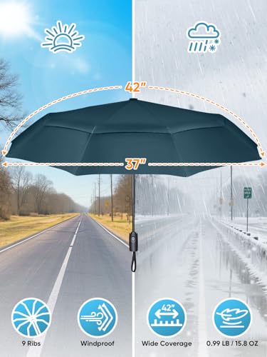 Windproof Travel Umbrellas for Rain and Sun
