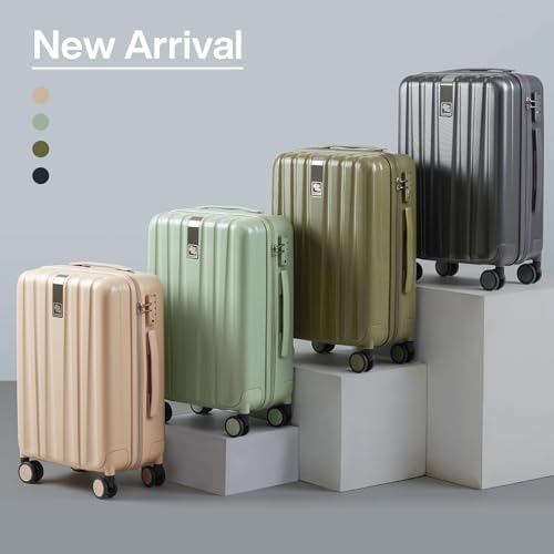 20 29 Inch Carry On Luggage Sets 2 Piece Hard Shell Suitcases with Spinner Wheels Extra Large Travel Luggage Rolling Suitcase for Travel Nestable Storage（Cuba Sand） (2 Count)
