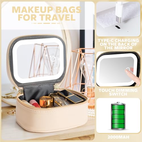 Mini Makeup Bag with Led Mirror