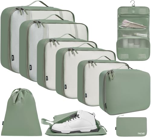 10 Set Packing Cubes Various Sizes Packing Organizer for Travel Accessories Luggage Carry On Suitcase