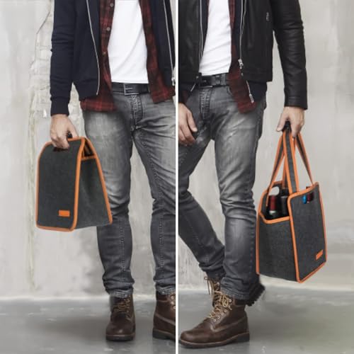 6 Bottle Wine Carrier Tote Bag (2 Count)