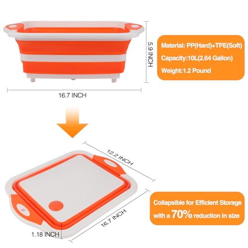 Collapsible BBQ Prep Tub