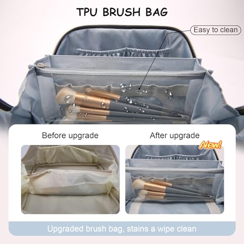 Travel Makeup Bag Cosmetic Bags for Women (3 Count)