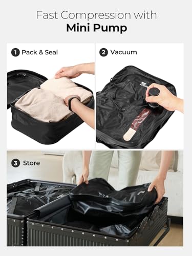 Vacuum Bags for Travel with Wireless Pump (3 Count)