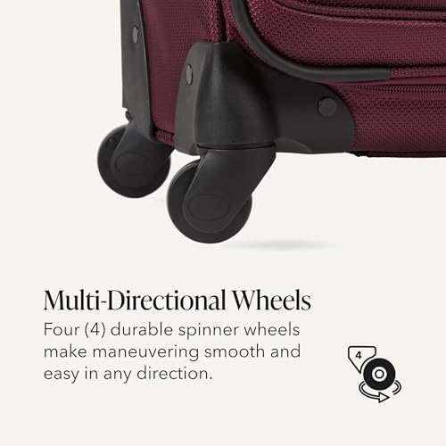 Sion Softside Expandable Spinner Luggage Durable Lightweight Travel Suitcase (2 Count)