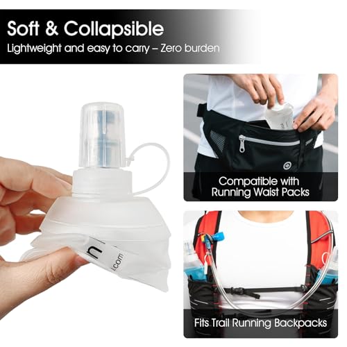 GYGYL Soft Flask Collapsible Water Bottle for Sports (2 Count)