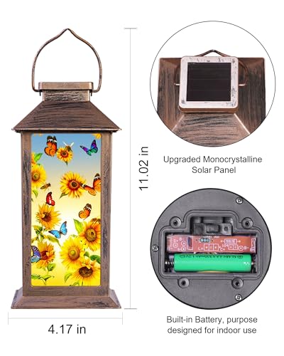Solar Lanterns Outdoor Waterproof Garden Decor Birthday Gifts for Women Mom Grandma Sister