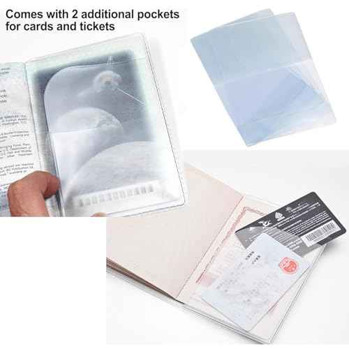 3 Pack Passport Holder + 2 PVC Covers (3 Count)
