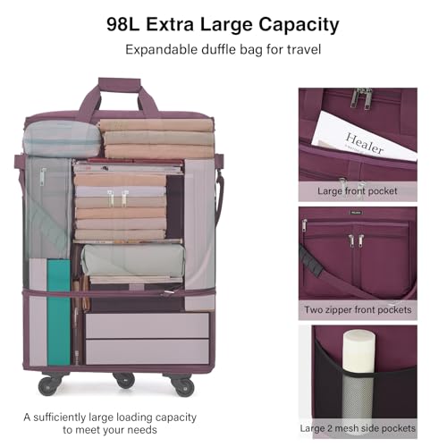 Expandable Luggage Bags for Travel Collapsible Suitcase with Wheels