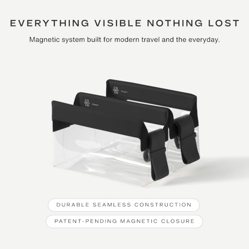 Parcel Clear Travel Kit with Zipperless Magnetic Closure