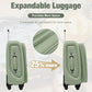Softside Luggage Set Softshell Lightweight 3 Piece Spinner Suitcase (3 Count)