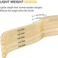 Slim Natural Wood Hangers with Extra Soft Non (18 Count)