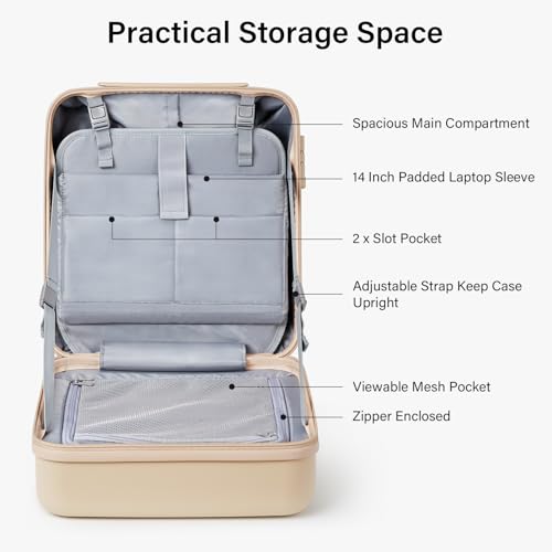 Underseat Carry On Luggage with Wheels
