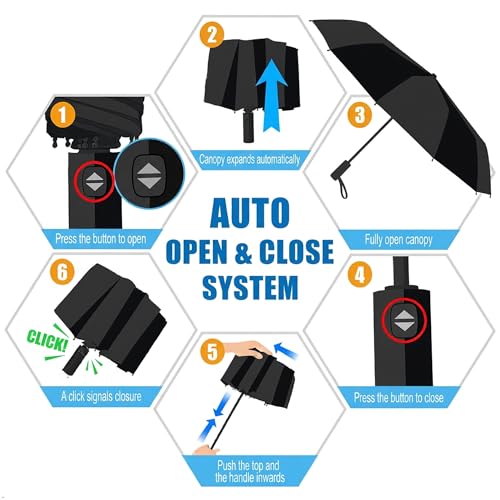 Compact Auto Travel Umbrella