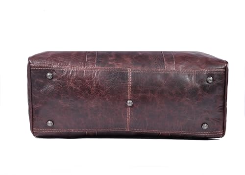 Leather Duffel Bag for Men & Women Travel