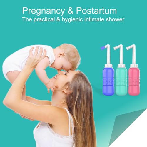2pcs Portable Bidet Travel Bidet Bottle 450ml Peri Bottle for Postpartum Essentials Perineal Recovery (2 Count)