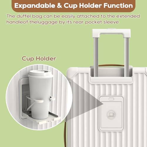 20in Carry On Luggage with Cup Holder and USB Port