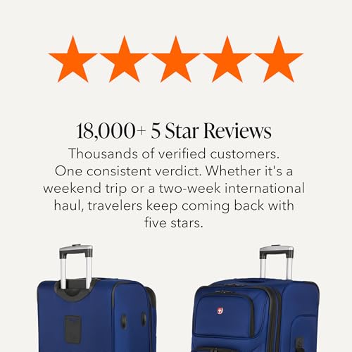 Sion Softside Expandable Spinner Luggage Durable Lightweight Travel Suitcase