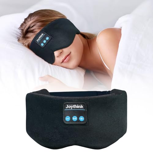 Weighted Eye Masks Bluetooth Sleep Mask Headphones Silk Wireless Bluetooth Headband for Side Sleepers Blackout for Airplane Travel Men Women Black