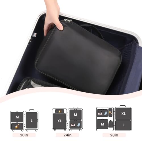 8 Set Packing Cubes Luggage Packing Organizers for Travel Accessories