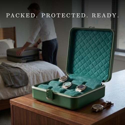 Prague Aluminum Watch Case in Hunter Green