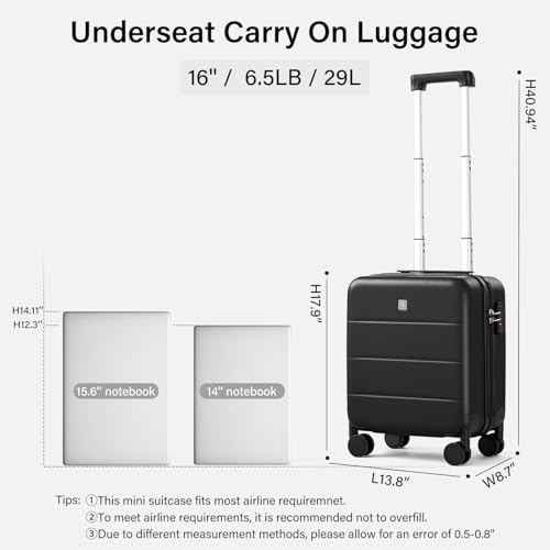 Underseat Carry On Luggage with Wheels