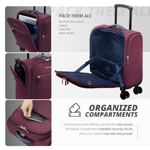 Underseat Carry On Luggage with Wheels