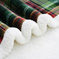 Sherpa Fleece Throw Blanket 60" x 80" Reversible Plush Fluffy Large Big Blanket Lattice Flannel Blankets for All Season Use